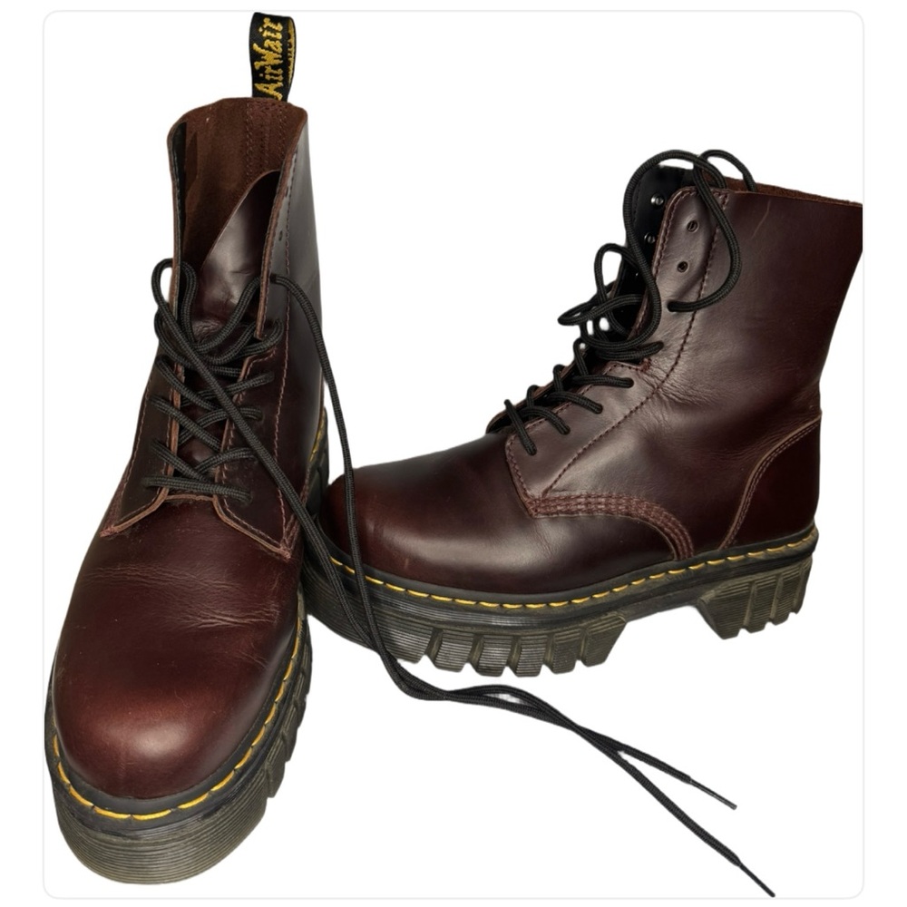 Dr. Martens Women’s Dark Red Leather Boots